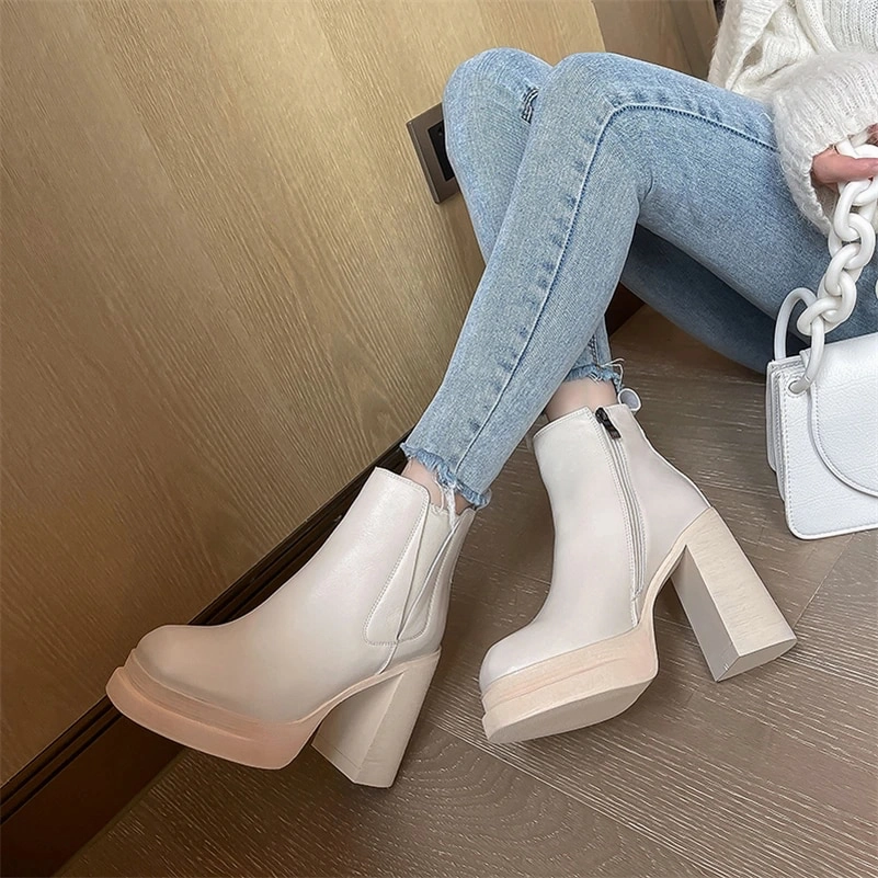 USS Shoes Cony Women's Square Toe Platform Boots Leggings And Cowgirl Boots