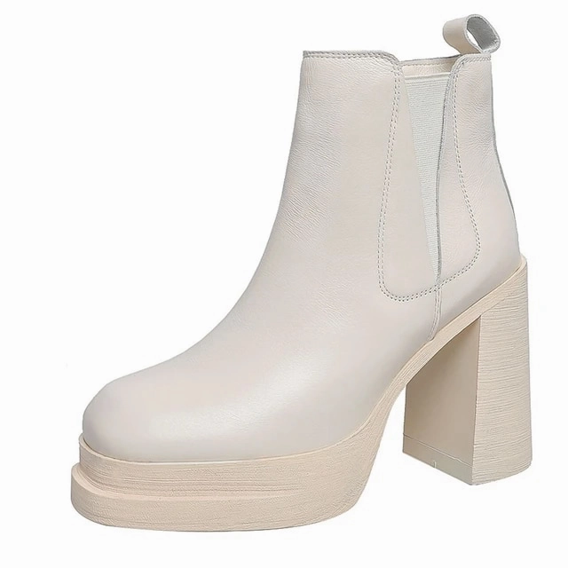 USS Shoes Cony Women's Square Toe Platform Boots Lace To Toe Boots