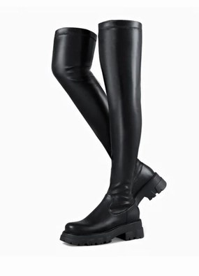 Rick Owens High Boots USS Shoes Elvira Women's Over-the-Knee Elastic Boots