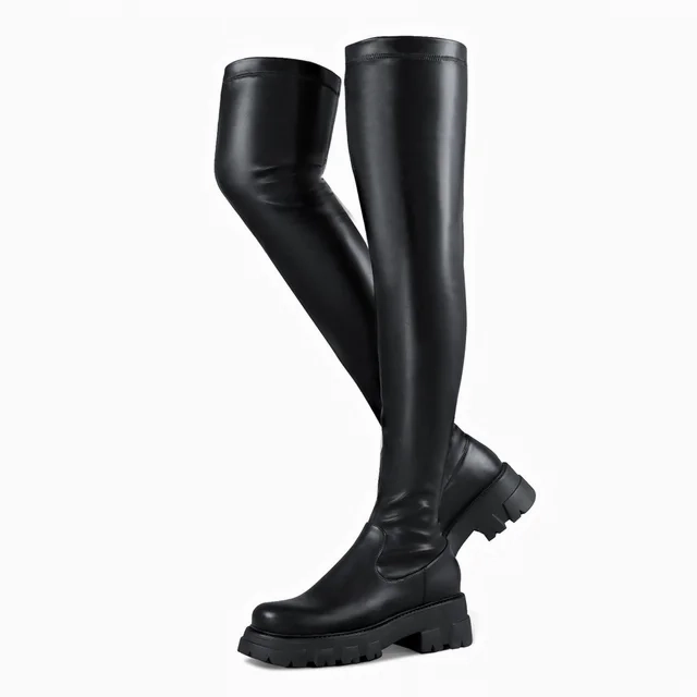 Wide Snow Boots USS Shoes Elvira Women's Over-the-Knee Elastic Boots