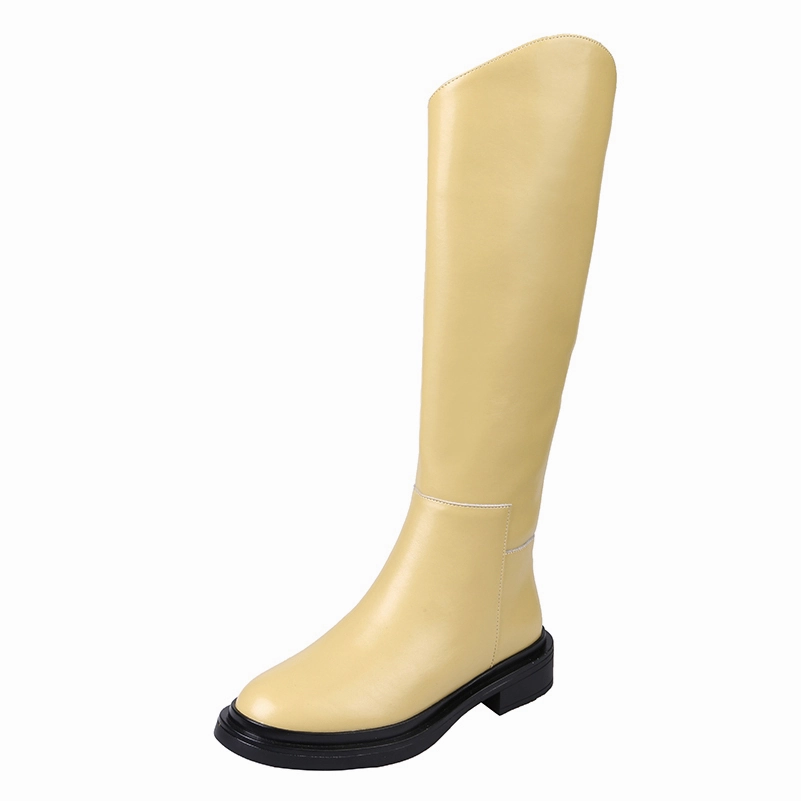 USS Shoes Fiony Women's Genuine Leather Long Boots Combat Boots Near Me