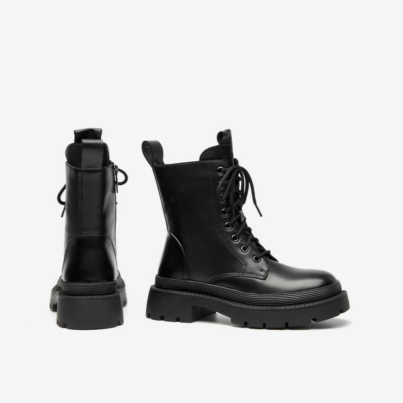 USS Shoes Lorent Women's Lace Up With Side Zipper Boots Boots On The Ground Meaning