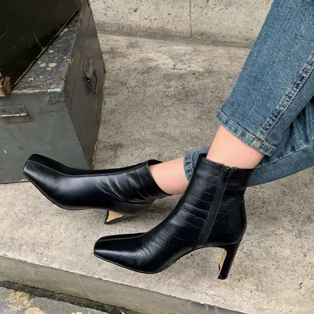 USS Shoes Maglo Women's Square Toe Ankle Boots Burning Man Boots