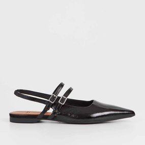 Fold Up Flat Shoes Vagabond Shoemakers Hermine Slingback Flat - Black