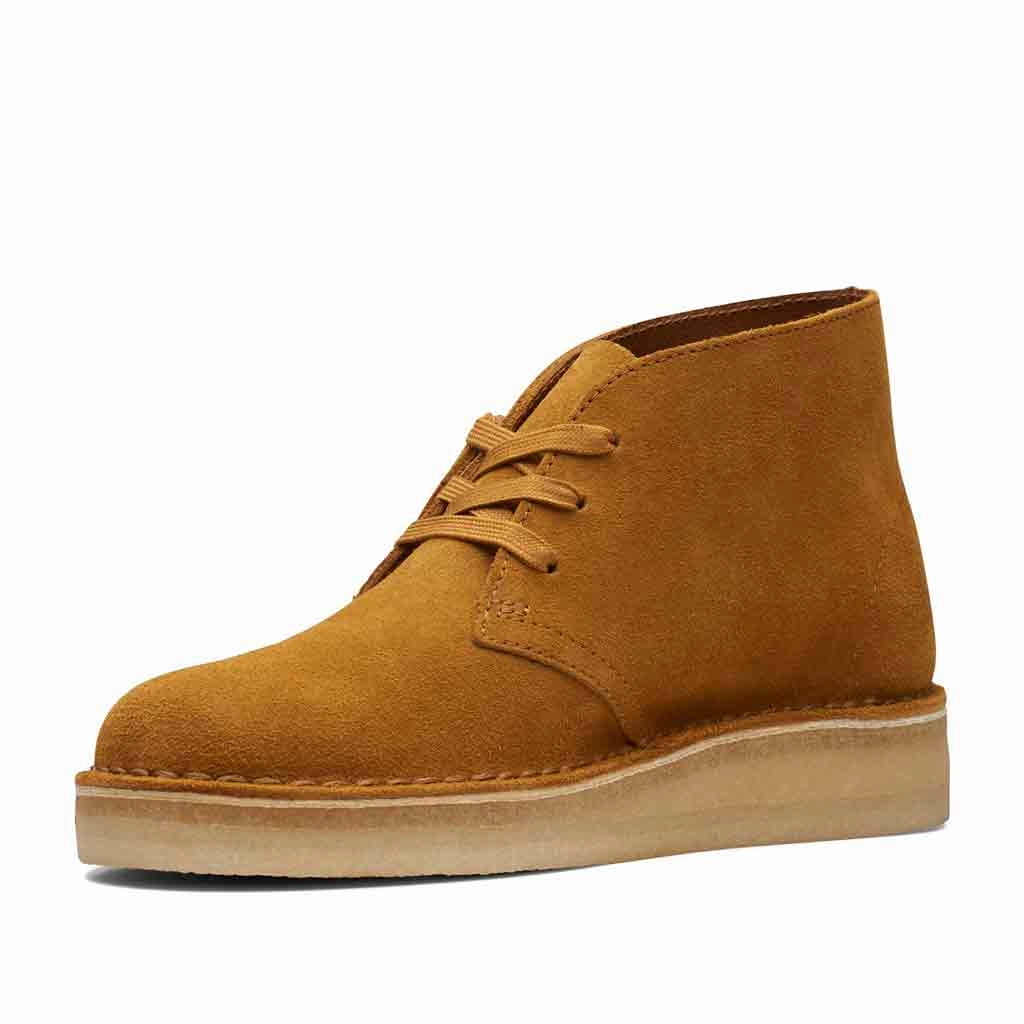 Best Shoes For Flat Feet With No Arch Clarks Desert Coal Boot for Women - Oakmoss Suede