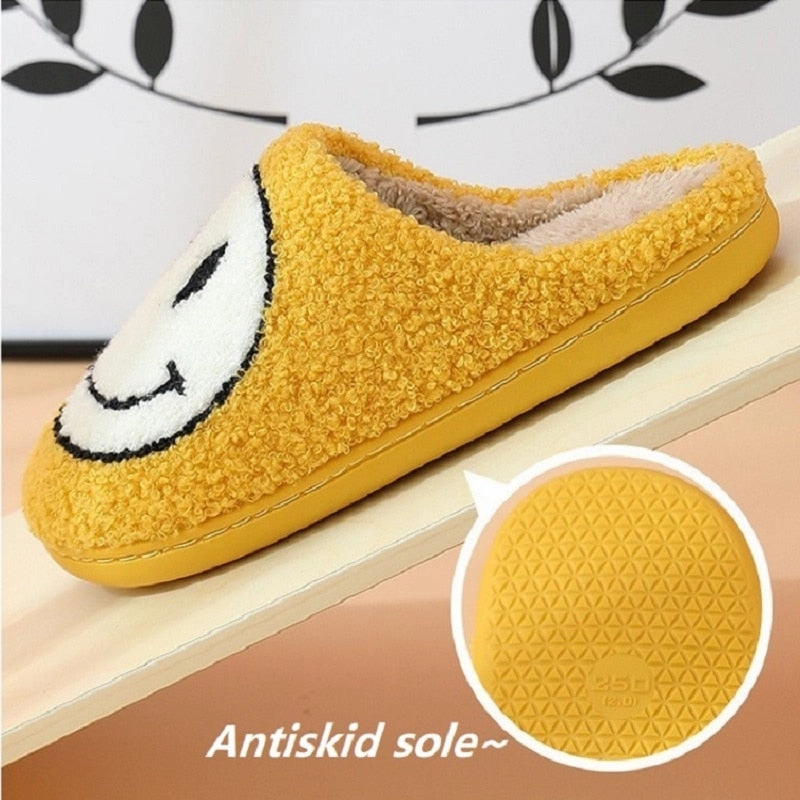 Thin Slippers Trendy smiley face Winter Womens' Slipper
