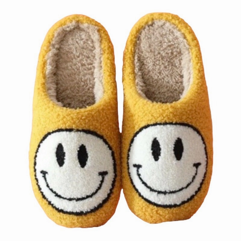 Ballet Slippers Shoes Trendy smiley face Winter Womens' Slipper
