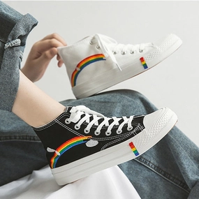 Celtics Sneakers Vulcanized Women shoes High top Canvas sneakers women Mixed Colors Sport Shoe Girls School Shoes Leisure Flat chaussures femme