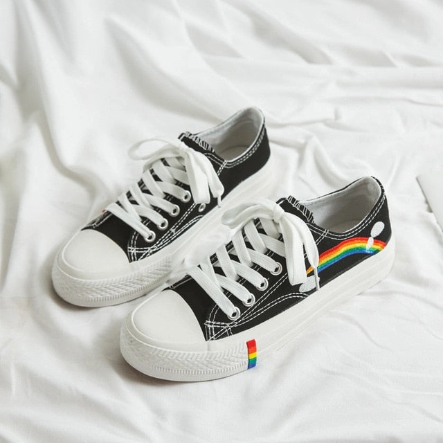 Best Sneakers For Cross Training Vulcanized Women shoes High top Canvas sneakers women Mixed Colors Sport Shoe Girls School Shoes Leisure Flat chaussures femme