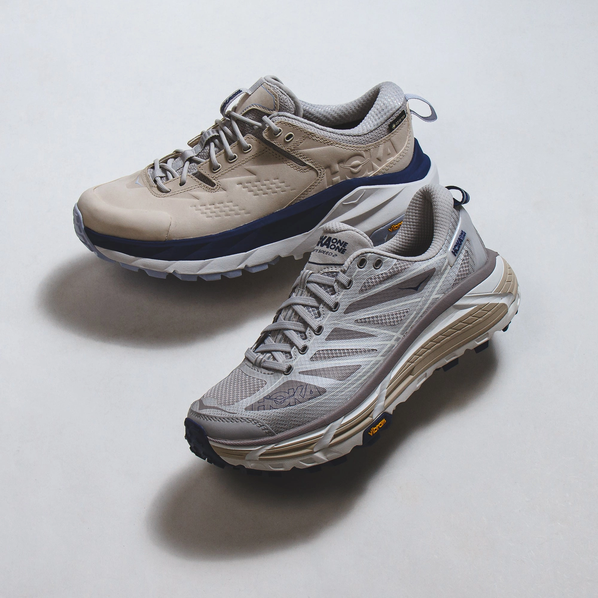 Hoka One One Men Kaha Low GTX Gore-Tex Oat Milk Vaporous 1123114-OPR Challenger 7