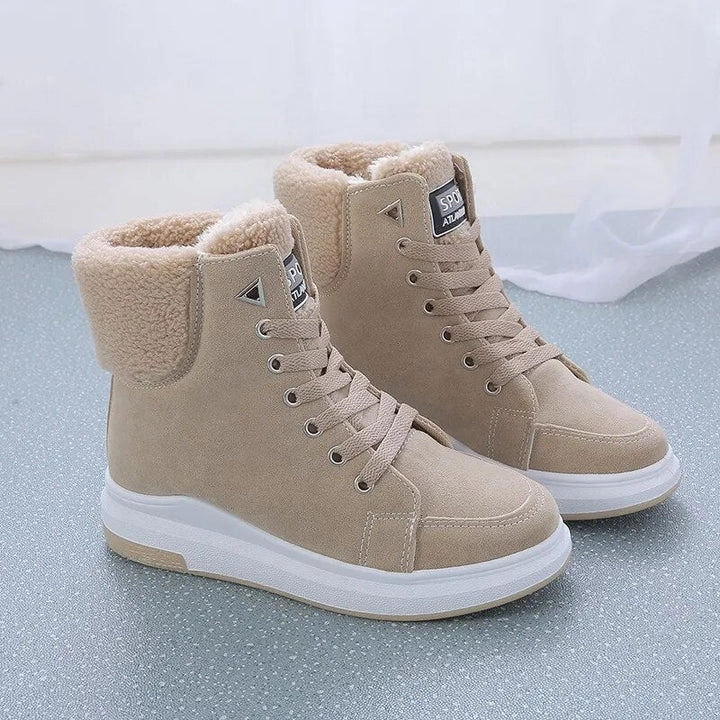 Flat Bottom Bike Shoes Warm Casual Flat Suede Ankle Boots for Women | Perfect for Everyday Wear