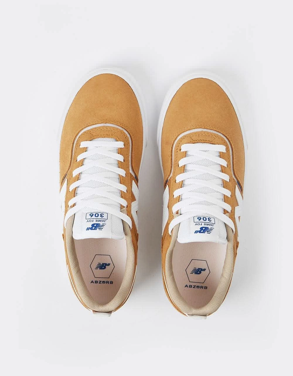 Metallic Silver New Balance New Balance Numeric Jamie Foy 306 Skate Shoes - Curry/White