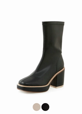 Doc Marten Boots USS Shoes Fiona Women's Leather Square Toe Boots