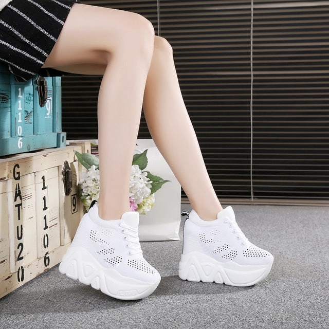 Round Toe Sneakers White Loafers Sneaker Wedges