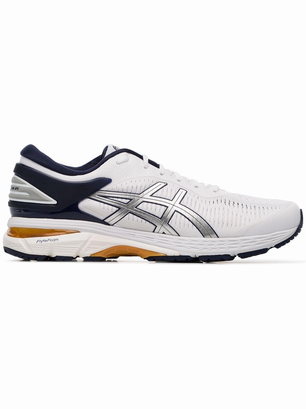 Asics Shoes For Arch Support white, purple and cream X naked kayano 25 sneakers