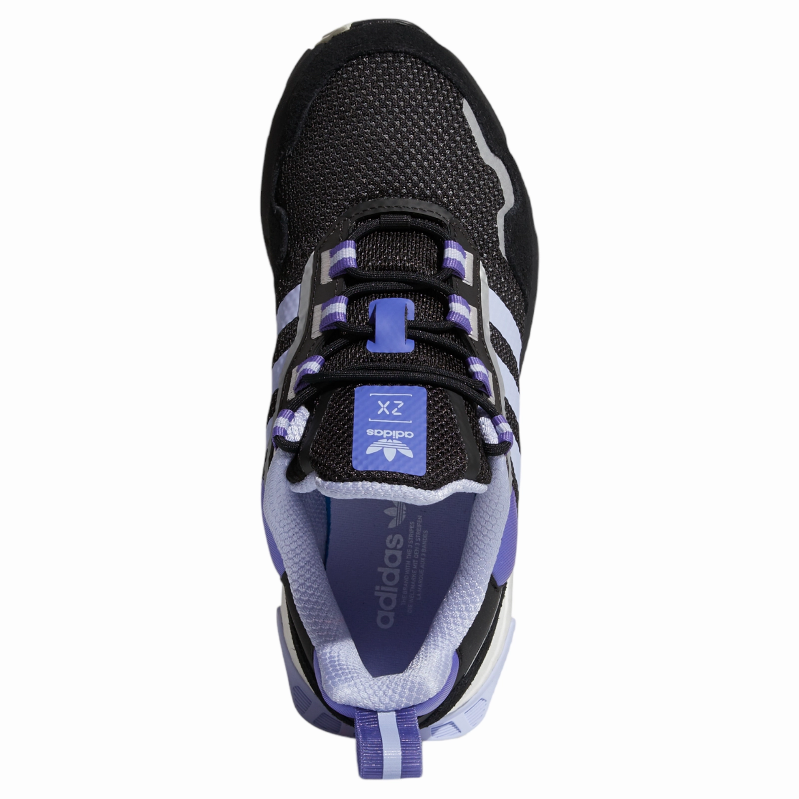 adidas Originals Womens ZX 1K Boost Trainers - Black / Violet Tone Adidas Shoes With Stripes