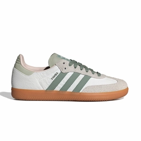 Wmns Samba OG 'White Silver Green' Adidas Brogue Shoes