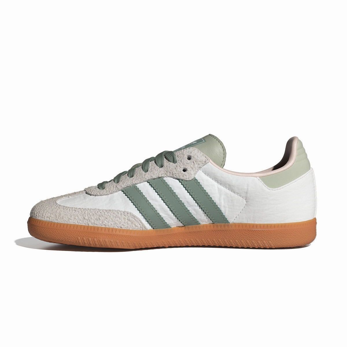 Wmns Samba OG 'White Silver Green' Adidas Pull On Shoes