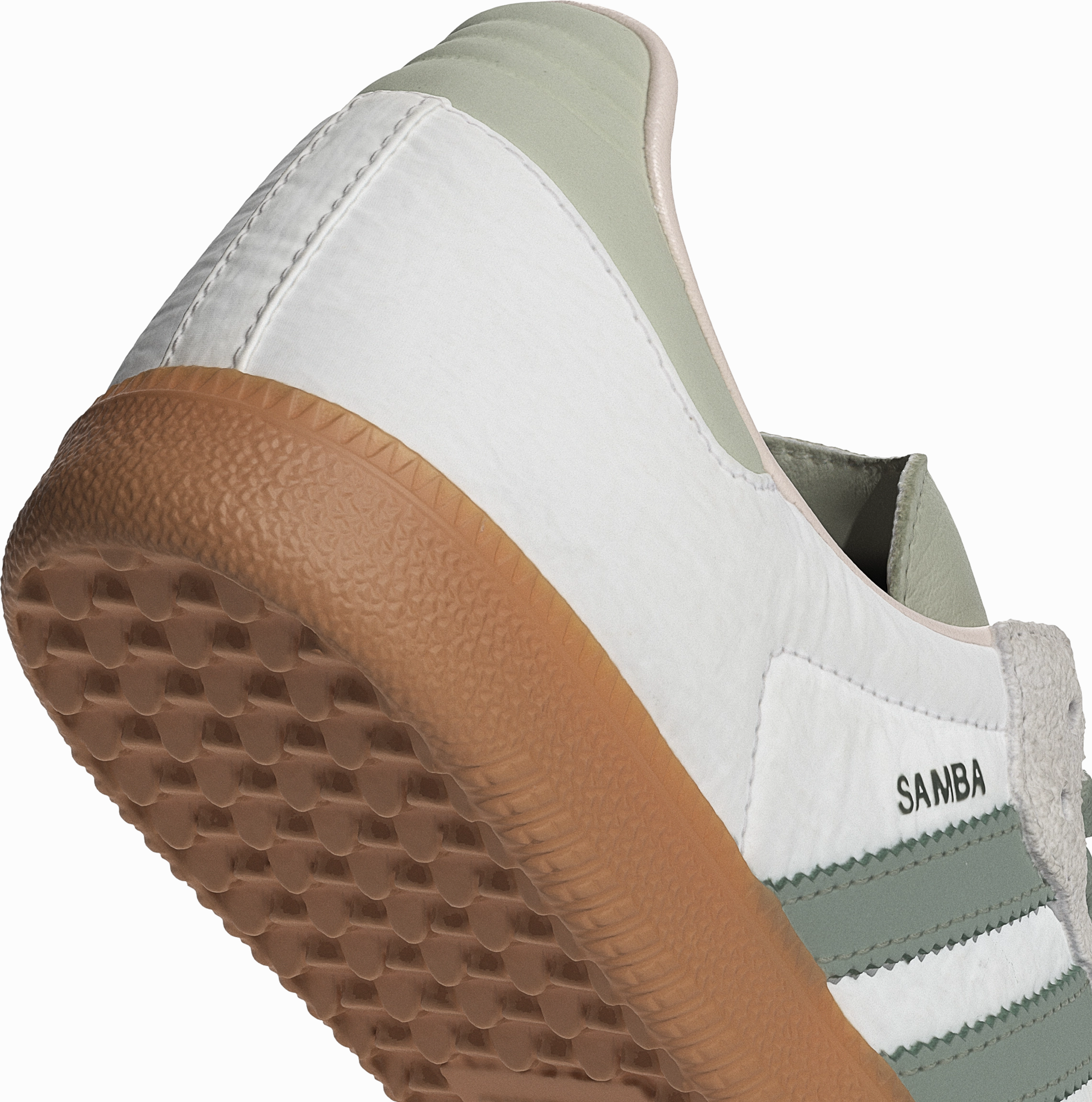 Wmns Samba OG 'White Silver Green' Adidas Baseball Shoe