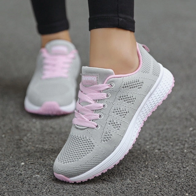 Gold Flat Shoes Near Me Women Casual Shoes Fashion Breathable Walking Mesh Flat Shoes Woman White Sneakers Women 2022 Tenis Feminino Female Shoes