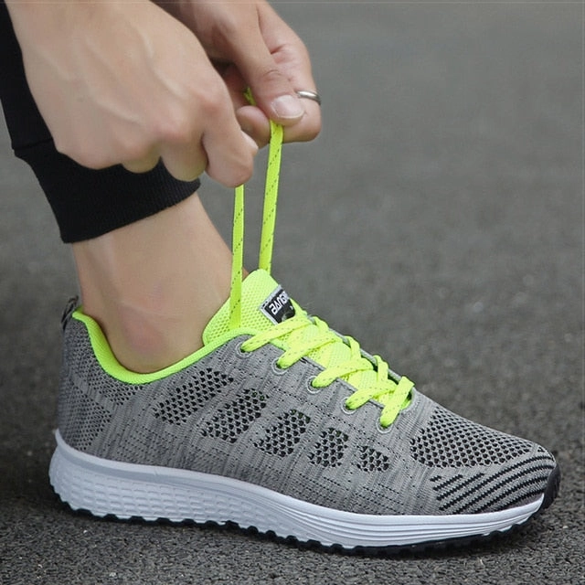 Motion Control Running Shoes Flat Feet Women Casual Shoes Fashion Breathable Walking Mesh Flat Shoes Woman White Sneakers Women 2022 Tenis Feminino Female Shoes
