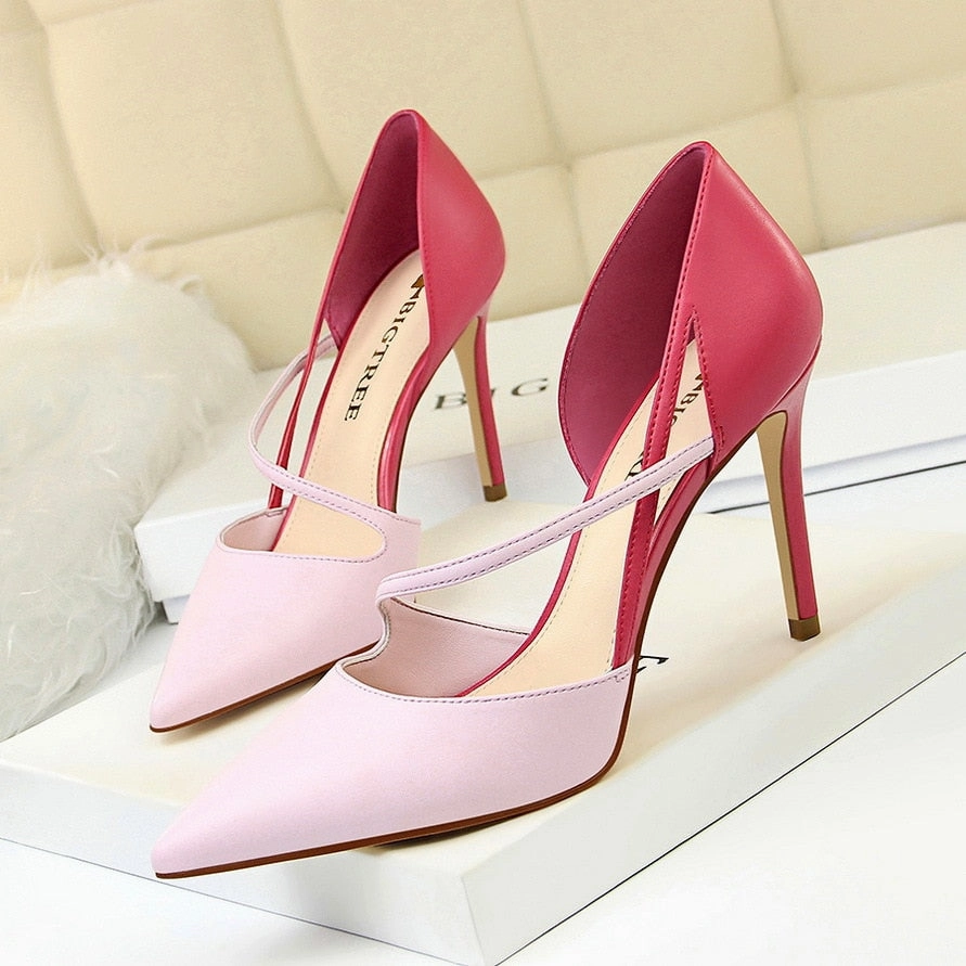Women High Heels Shoes Gold Toe High Heels