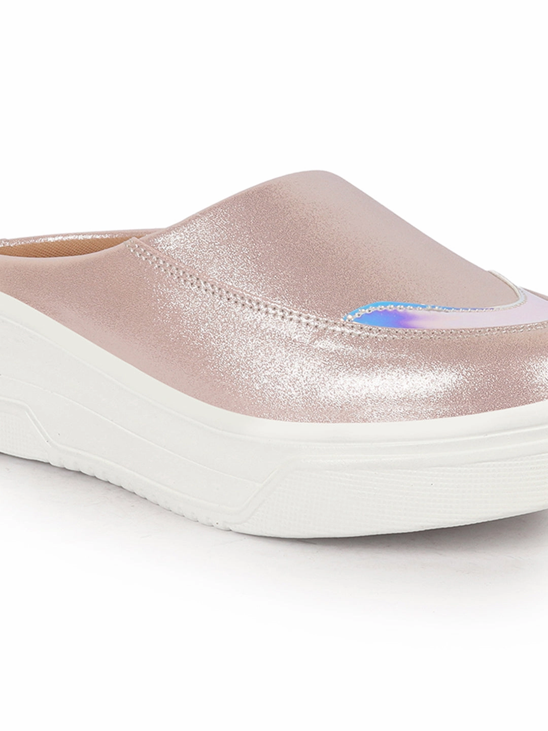 Cortez Basic Leather Casual Shoes Women Pink Classic Height Enhancer Embellished Back Open Slip On Mule Shoes|All Season Casual Slip On Shoe