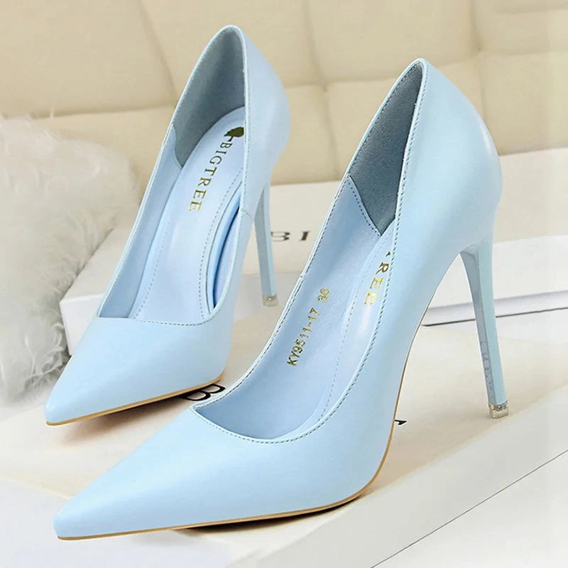 Women Pumps Fashion High Heels Shoes Stiletto High Instep Heels