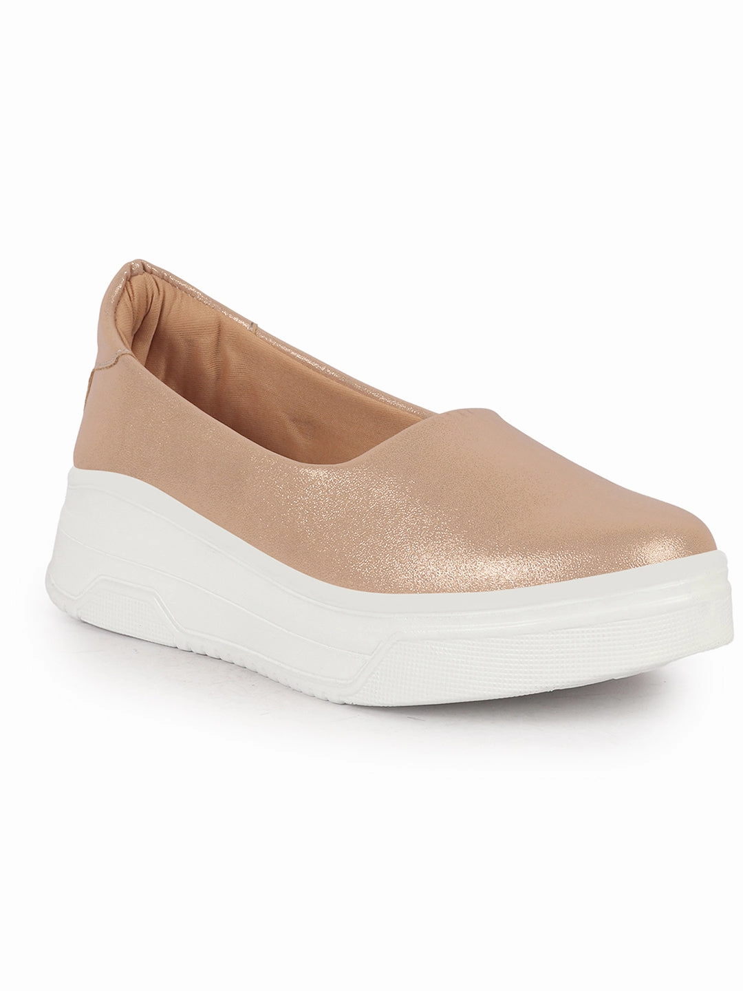 Women Rose Gold Height Enhancer Lightweight Glitter Slip On Shoes|Memory Cushion Insole|Party Slip On All Season Casual Shoe Shoes Seating Casual Dreamlight Valley