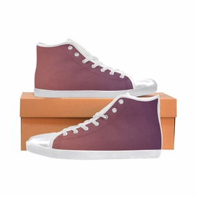 Vector High Heels Women's Big Size Purple-Mauve Solids Print High Top Canvas Shoes