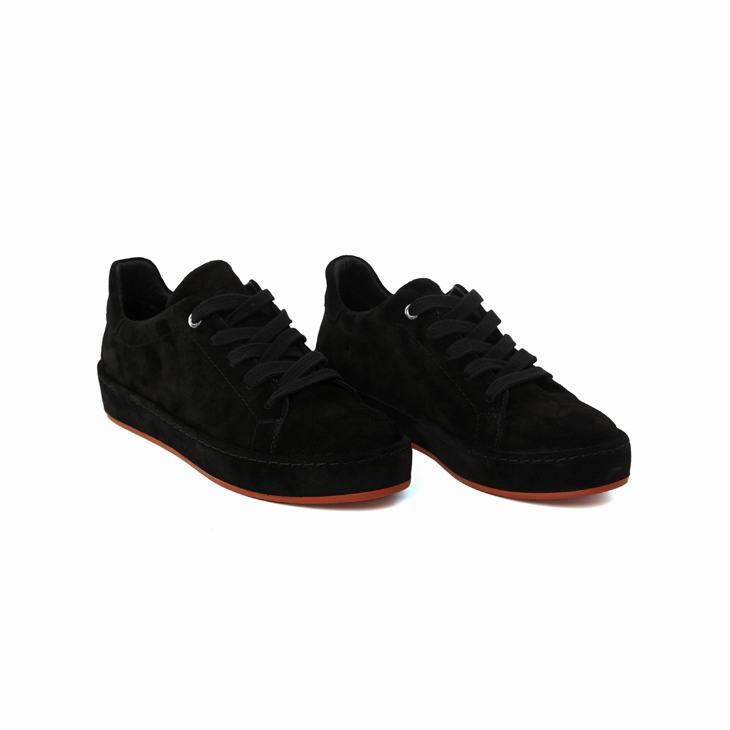 Prom Sneakers Women's Suede Calf Leather Handmade Sneakers W5007