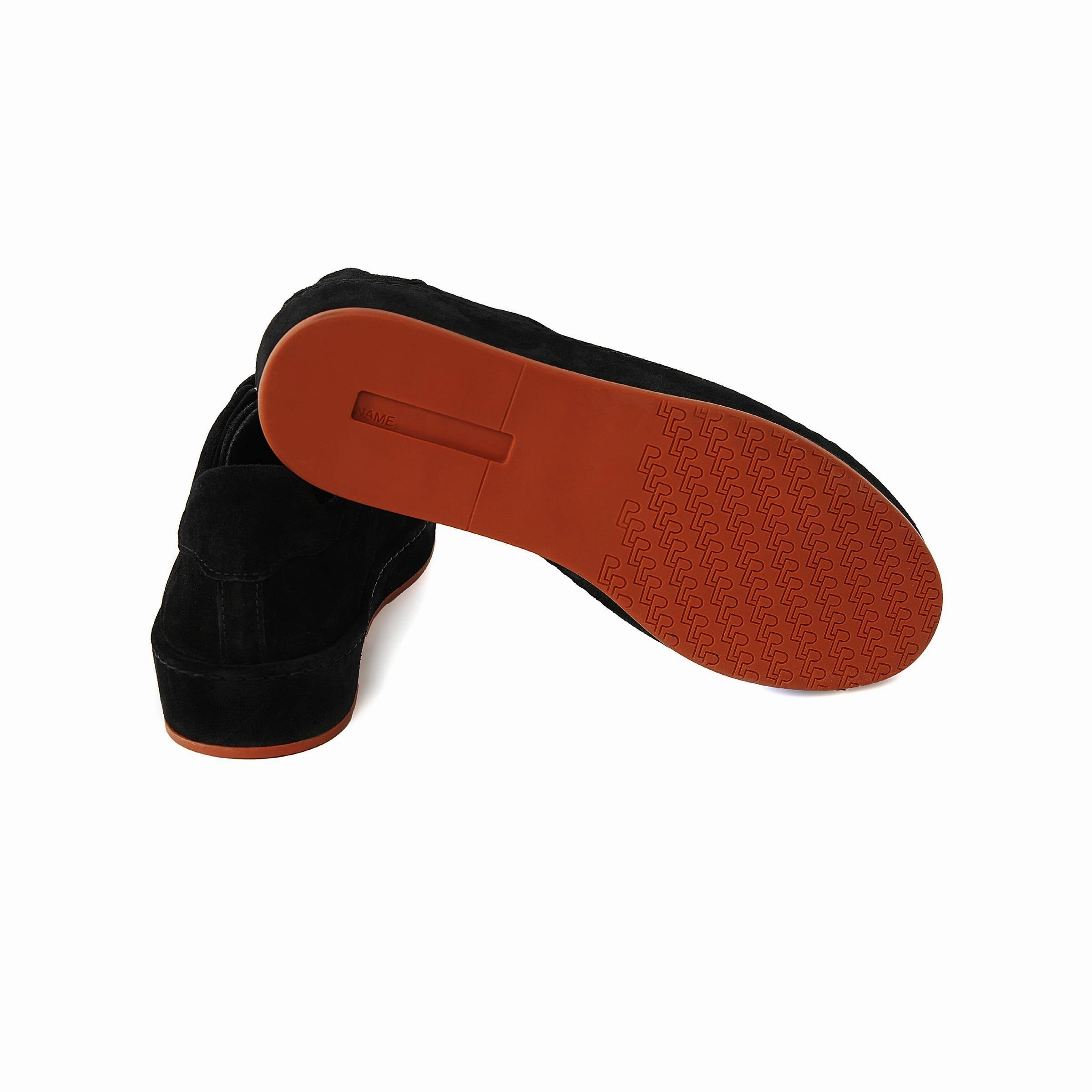 Women's Suede Calf Leather Handmade Sneakers W5007 Check Sneakers