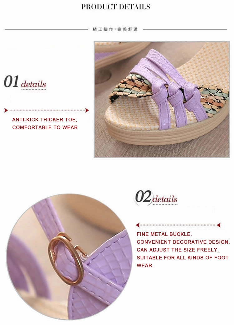 Kiwi Sandals Women Sandals Bohemian Wedge Sandals Summer Women Shoes Comfortable Fashion Woven Shoes Women Beach Sandals
