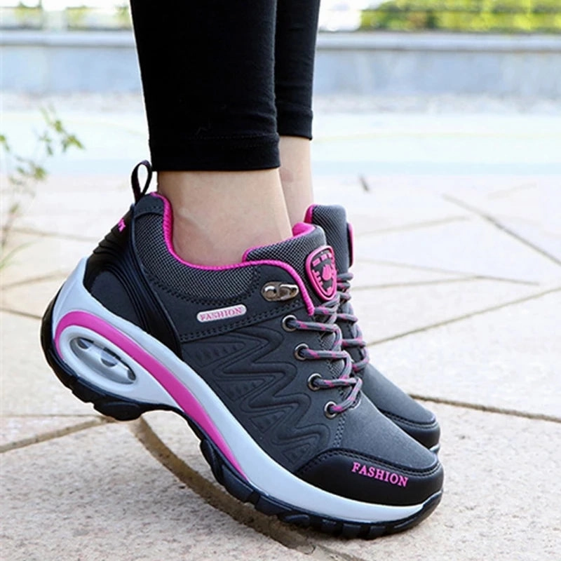 Hiking Shoes For Seniors Women Sports Shoes Platform Sneakers Fashion Outdoor Hiking  Non-Slip Casual Shoes Low Top Running Shoes Women Footwear