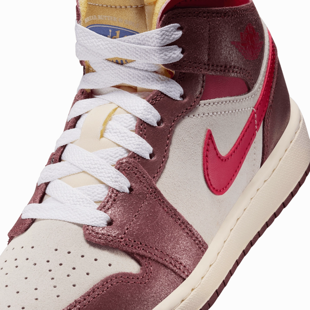 Air Jordan 1 Mid GS 'Bread, Butter & Sole' Asics Volleyball Shoes 2017