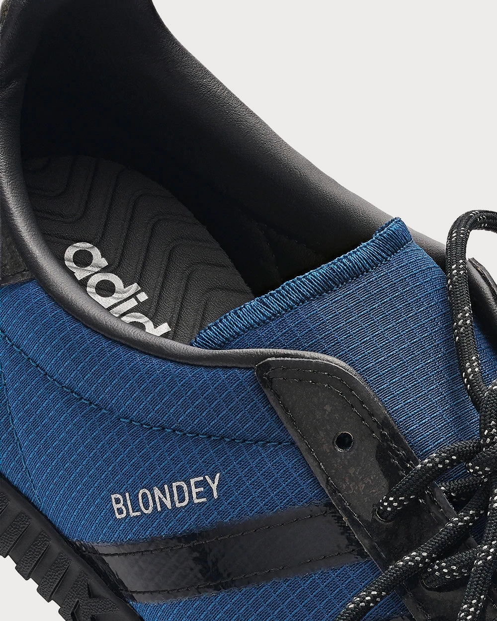 x Blondey Gazelle Indoor Mineral Blue / Core Black Low Top Sneakers Adidas Shoes Iridescent