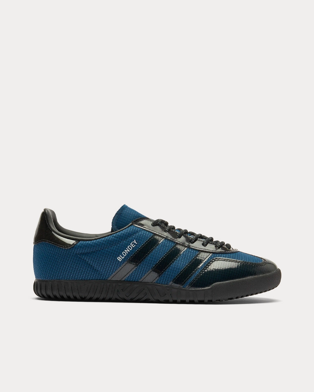 Retro Adidas Running Shoes x Blondey Gazelle Indoor Mineral Blue / Core Black Low Top Sneakers