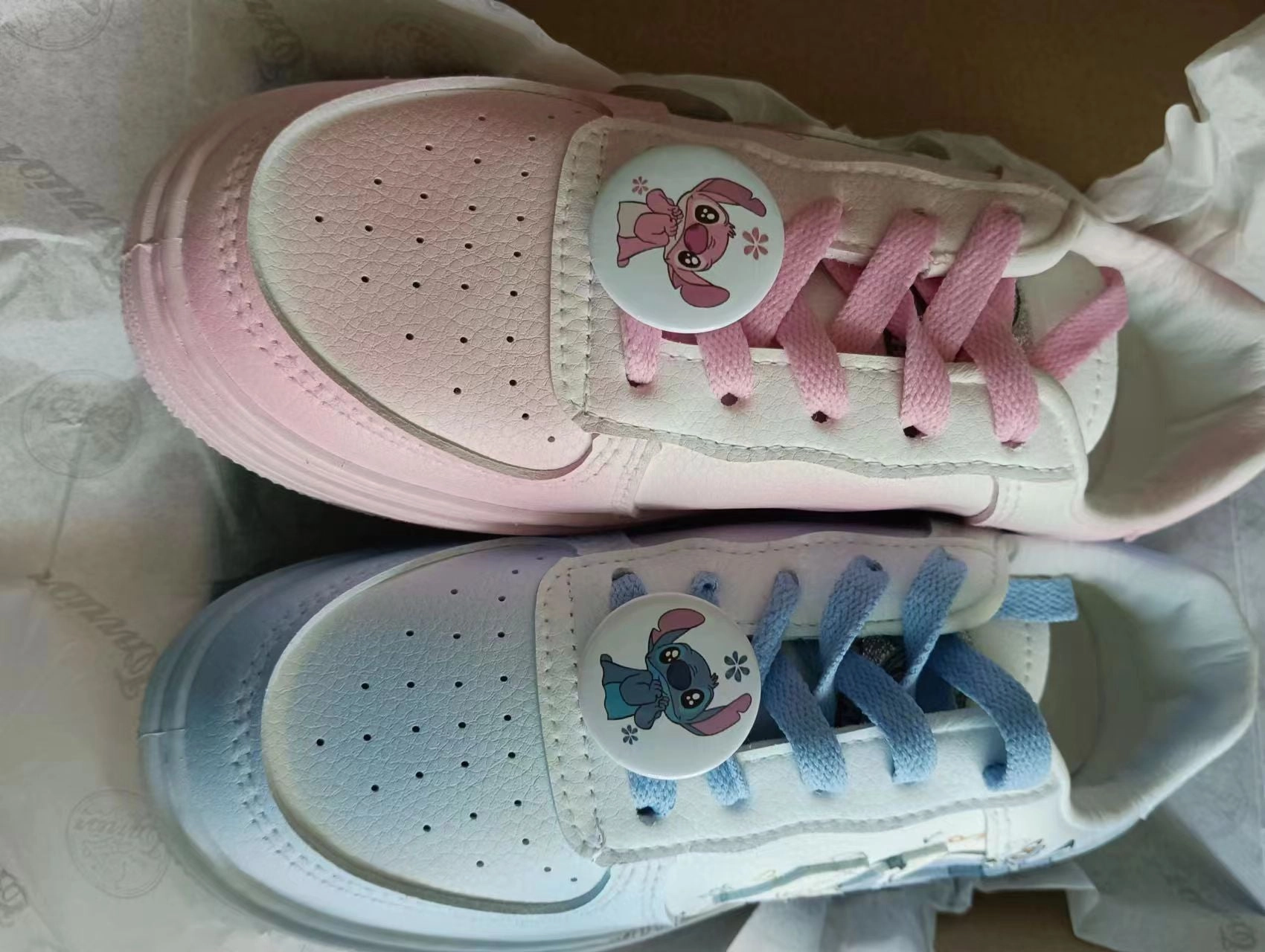 Stitch Low Top Shoes Sneakers Stitch and Angel Unisex Kids and Adult Running Sports Shoes Gifts Best Shoes For Overall Training