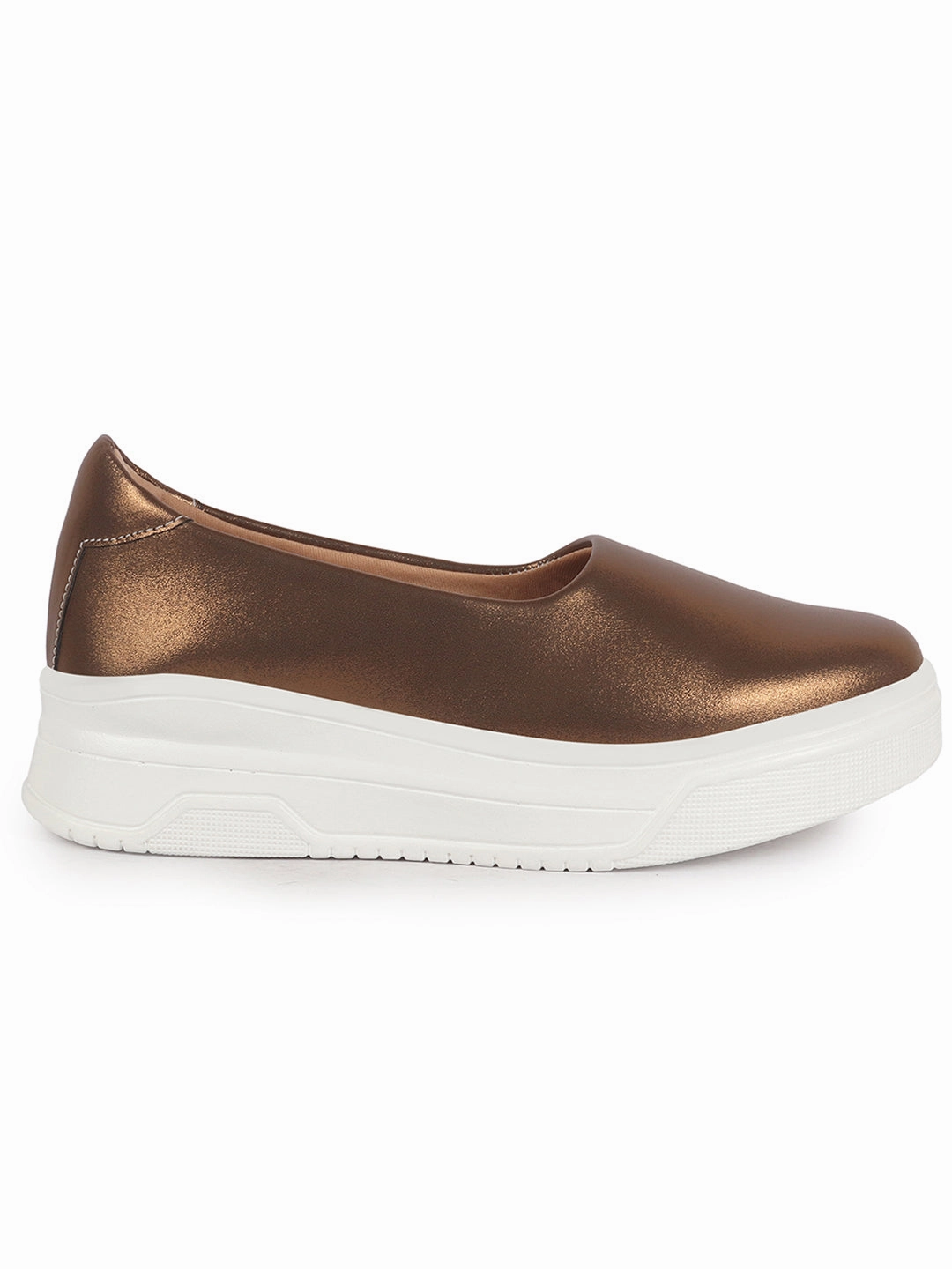 Women Copper Height Enhancer Lightweight Glitter Slip On Shoes|Memory Cushion Insole|Party Slip On All Season Casual Shoe Vintage Sandals Casual Chunky Heel Buckle Shoes