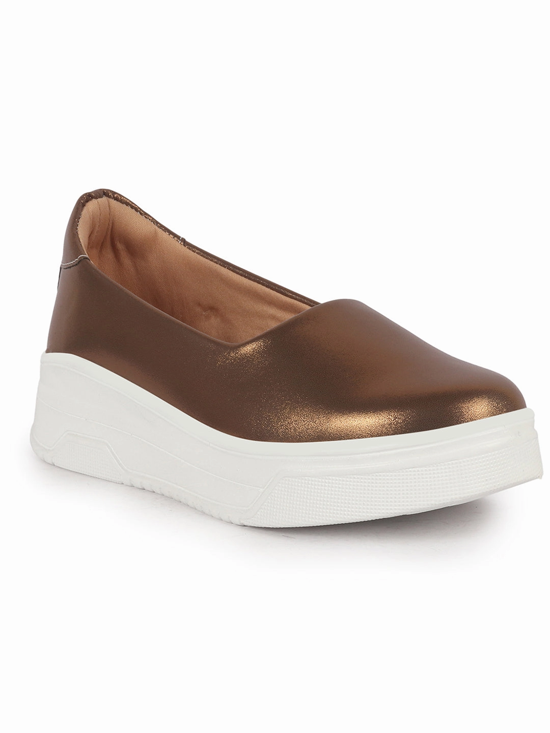 Best Casual Shoes Plantar Fasciitis Women Copper Height Enhancer Lightweight Glitter Slip On Shoes|Memory Cushion Insole|Party Slip On All Season Casual Shoe