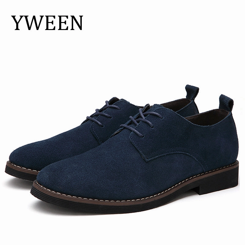 Yween New Men'S Casual Shoes Faux Suede Leather Men Oxfords Spring Autumn Fashion Shoes Men Size Eur 4e Casual Shoes